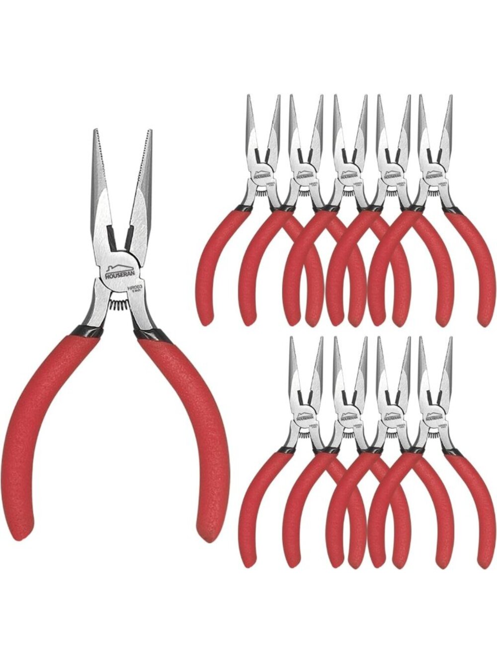 5-Inch Needle Nose Pliers - 10 Pack Jewelry Making Tools for Crafts & DIY